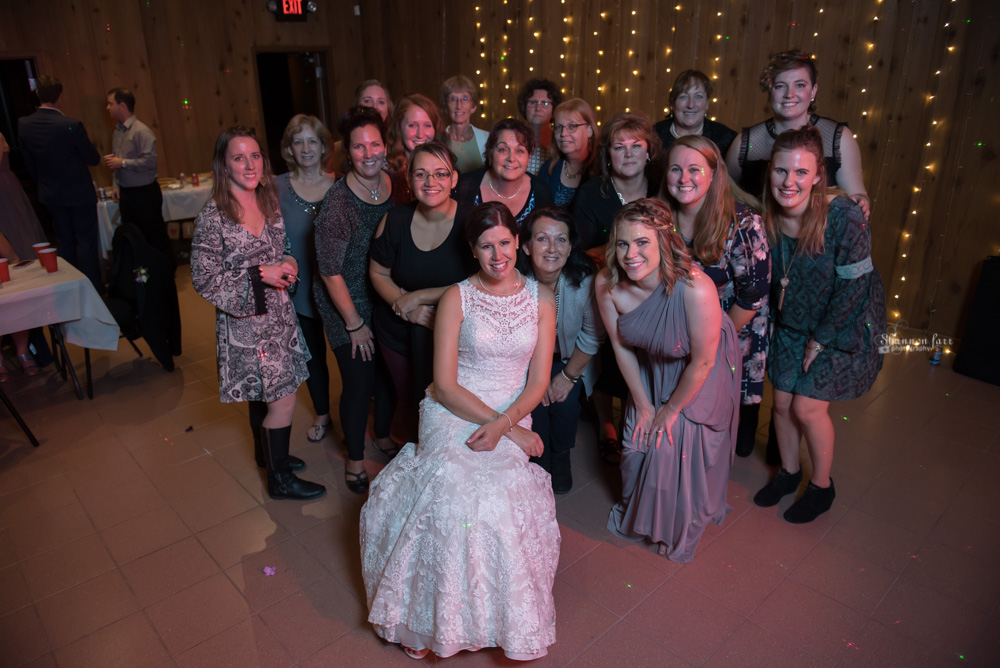 Rustic Fall Wedding Photography reception group portrait