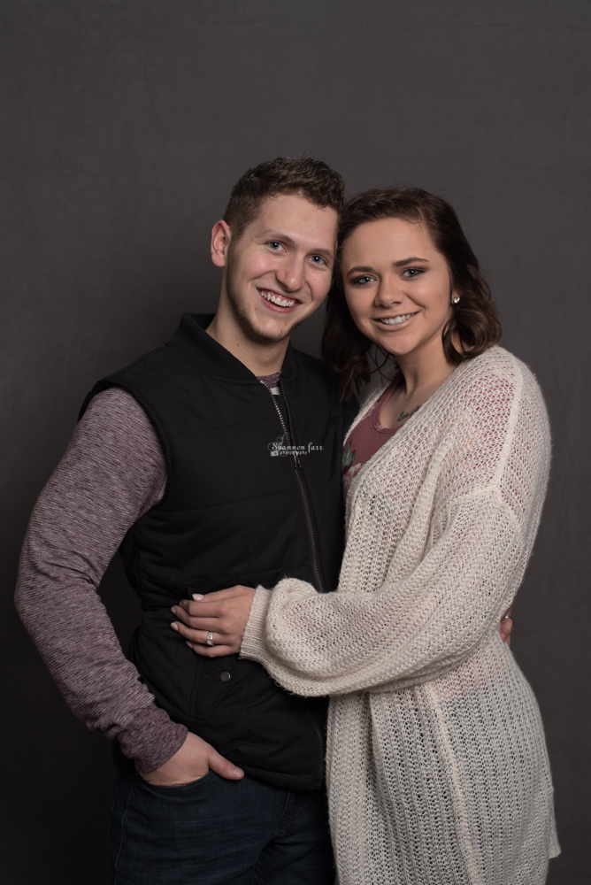 Engagement Photography couple in studio