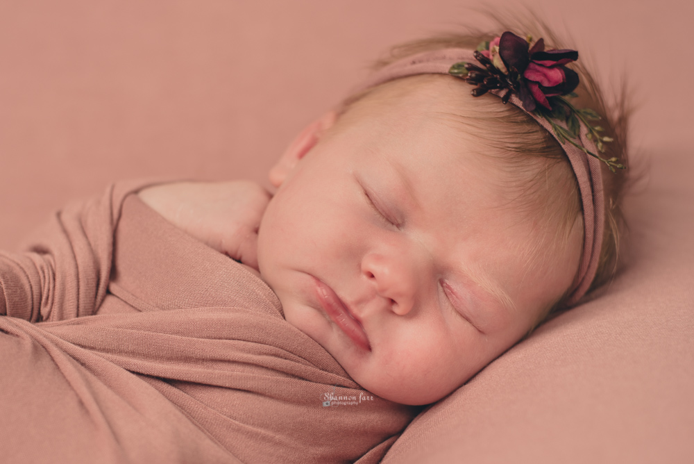 Newborn Photography St. Louis pink wrap