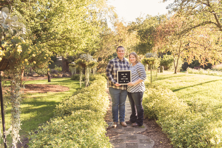 Engagement Photography at Dow Gardens of couple 