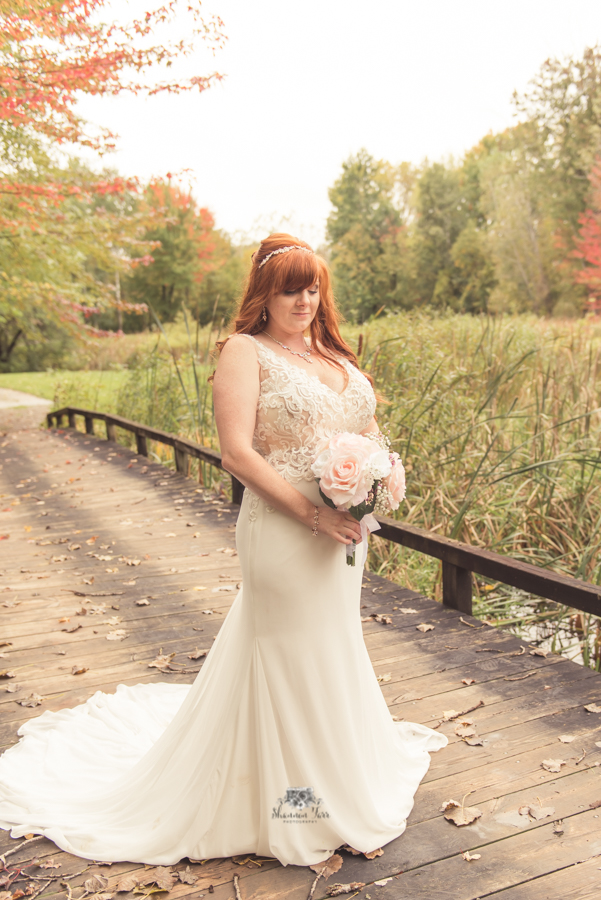 Classic Fall Wedding Photography at Hidden Oaks Golf Course Bridal portrait