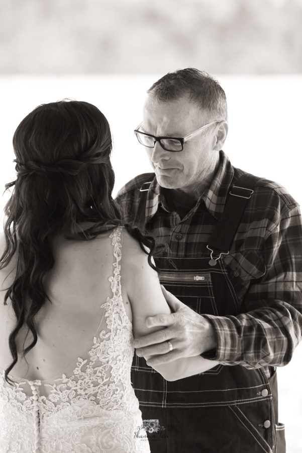 Vintage Fall Wedding Photography dad first look