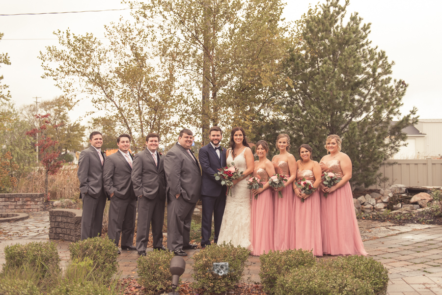 Vintage Fall Wedding Photography Bridal party