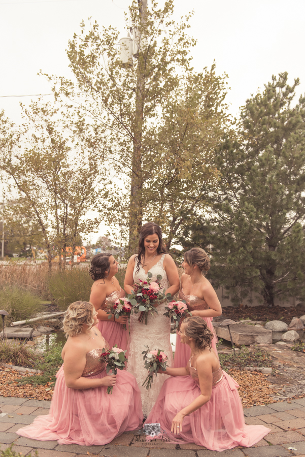 Vintage Fall Wedding Photography bridesmaids