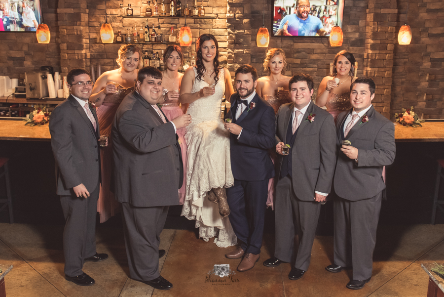 Vintage Fall Wedding Photography bridal party