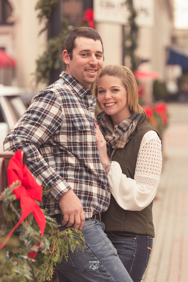 Couple engagement photography in downtown Grand Rapids