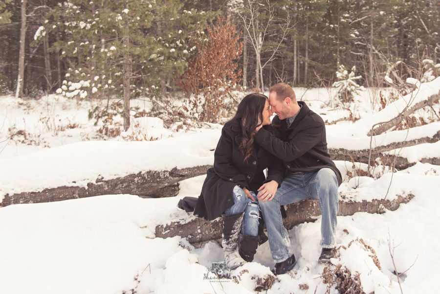 Couple engagement photography in Houghton Lake