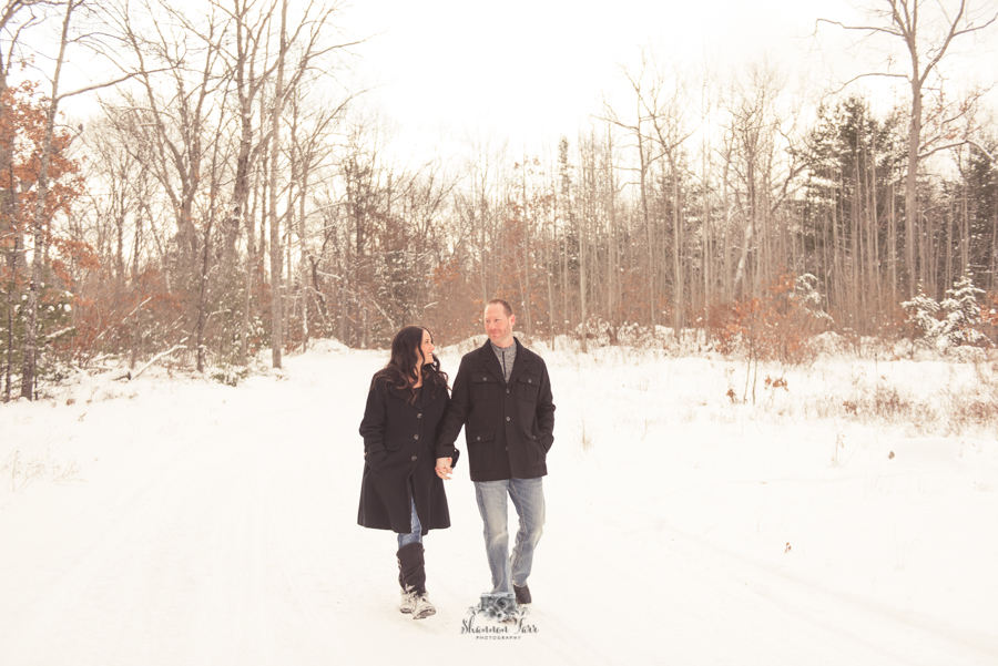 Couple engagement photography in Houghton Lake