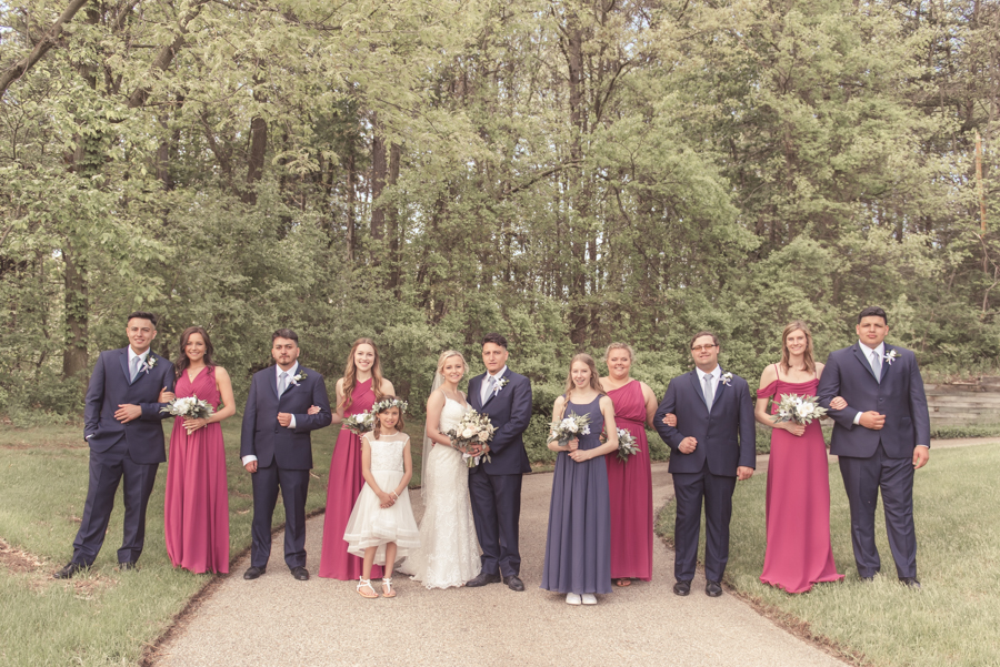 bridal party walking Kuyper College
