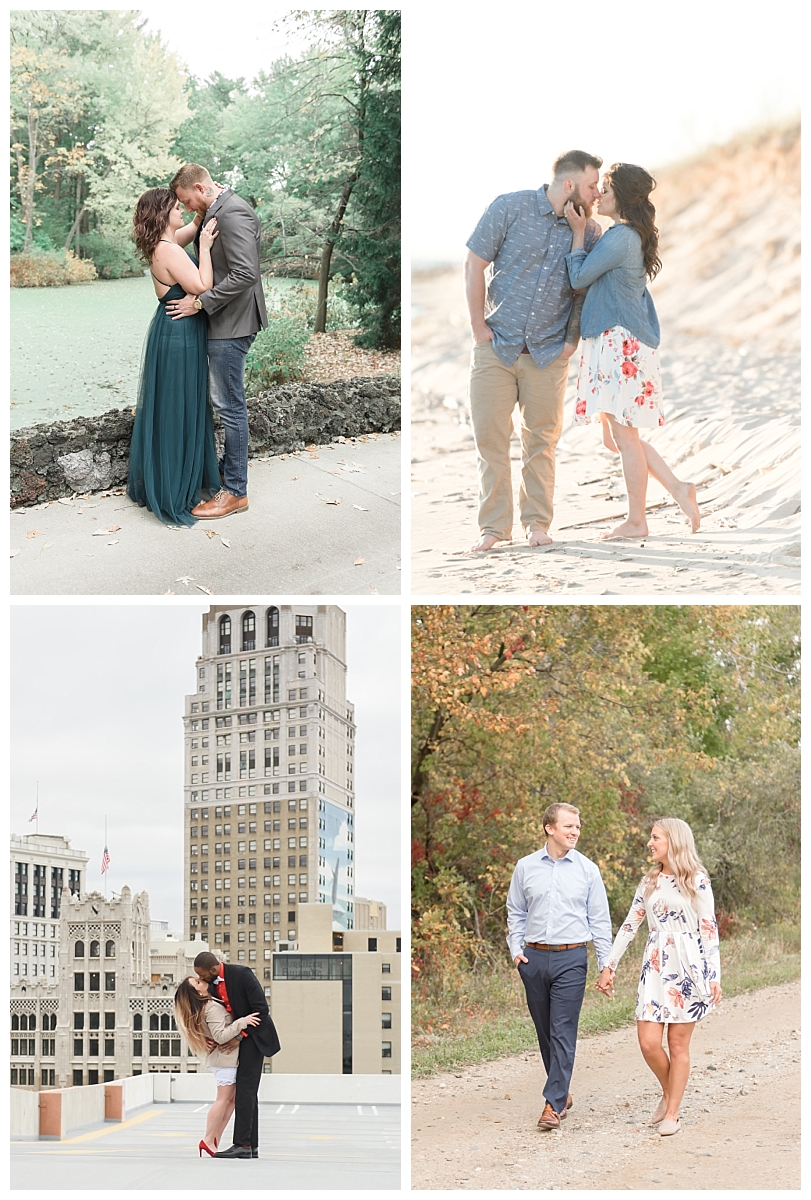 different locations of engagement session in Michigan